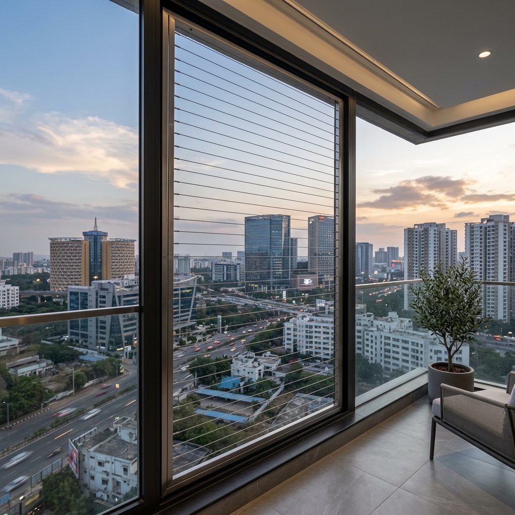 Invisible Grills Installation Madhapur Hyderabad